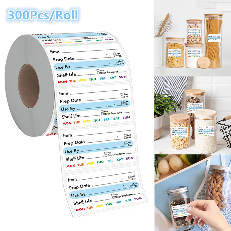 Food Storage Expiration Dates - ^300Pcs/Roll Kitchen Date Food Sticker Label