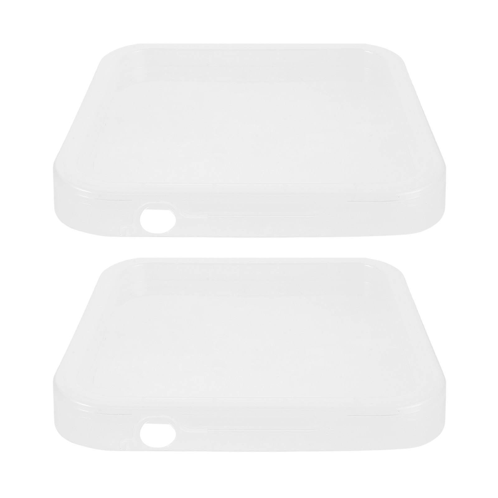 Food Storage Airtight - 2Pcs Square Plastic Bucket Lid Clear
