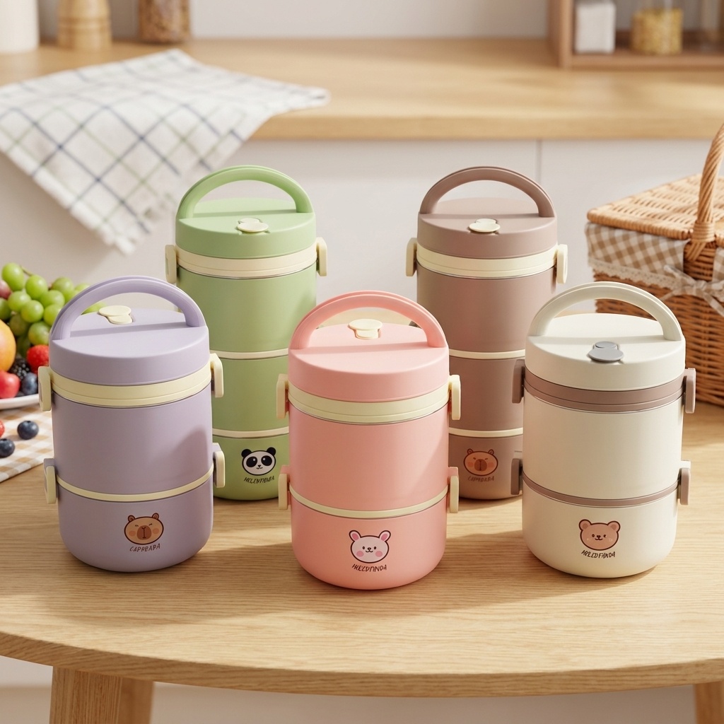 Food Storage Jar Set - 304 Stainless Steel Thermal Lunch Box