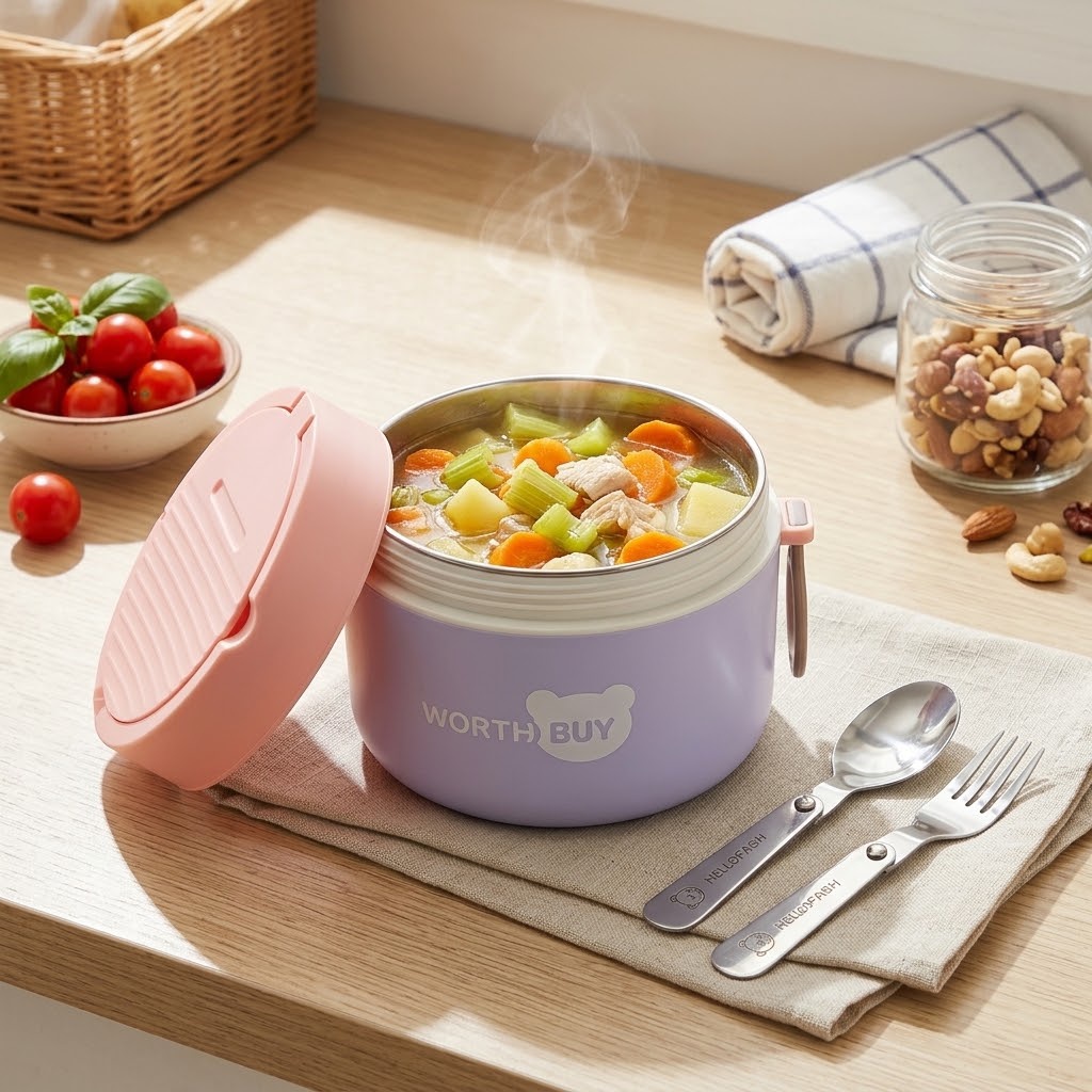 Food Storage Thermos - 304 Stainless Steel Thermal Lunch Box