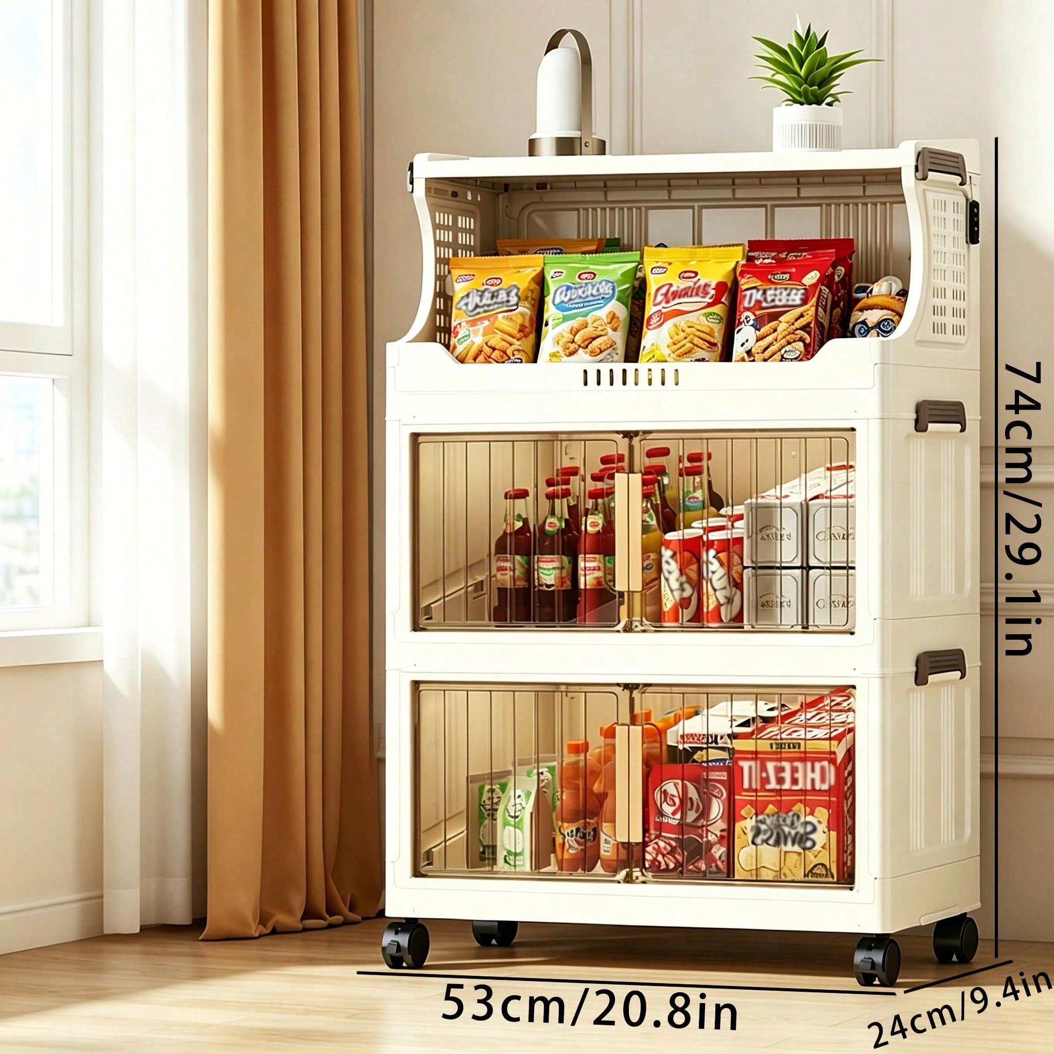 20.8 Inch Width Collapsible St - огляд і ціна Stackable Pantry Bin