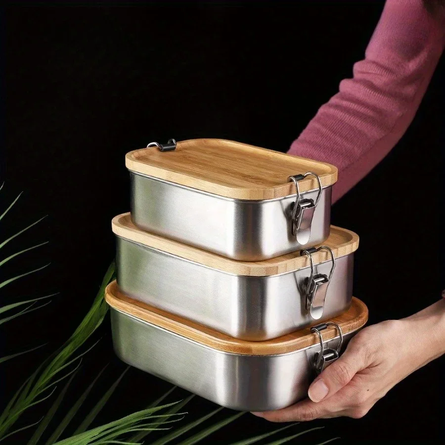 New 304 Stainless Steel Bamboo - огляд і ціна Food Storage Quart