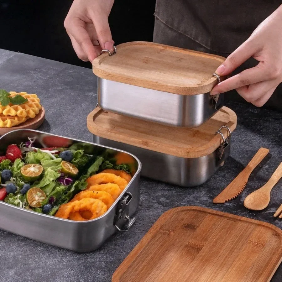 New 304 Stainless Steel Bamboo - огляд і ціна Food Storage Quart