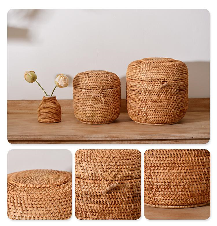 Handwoven Rattan Tea Storage B - огляд і ціна Food Storage Quart