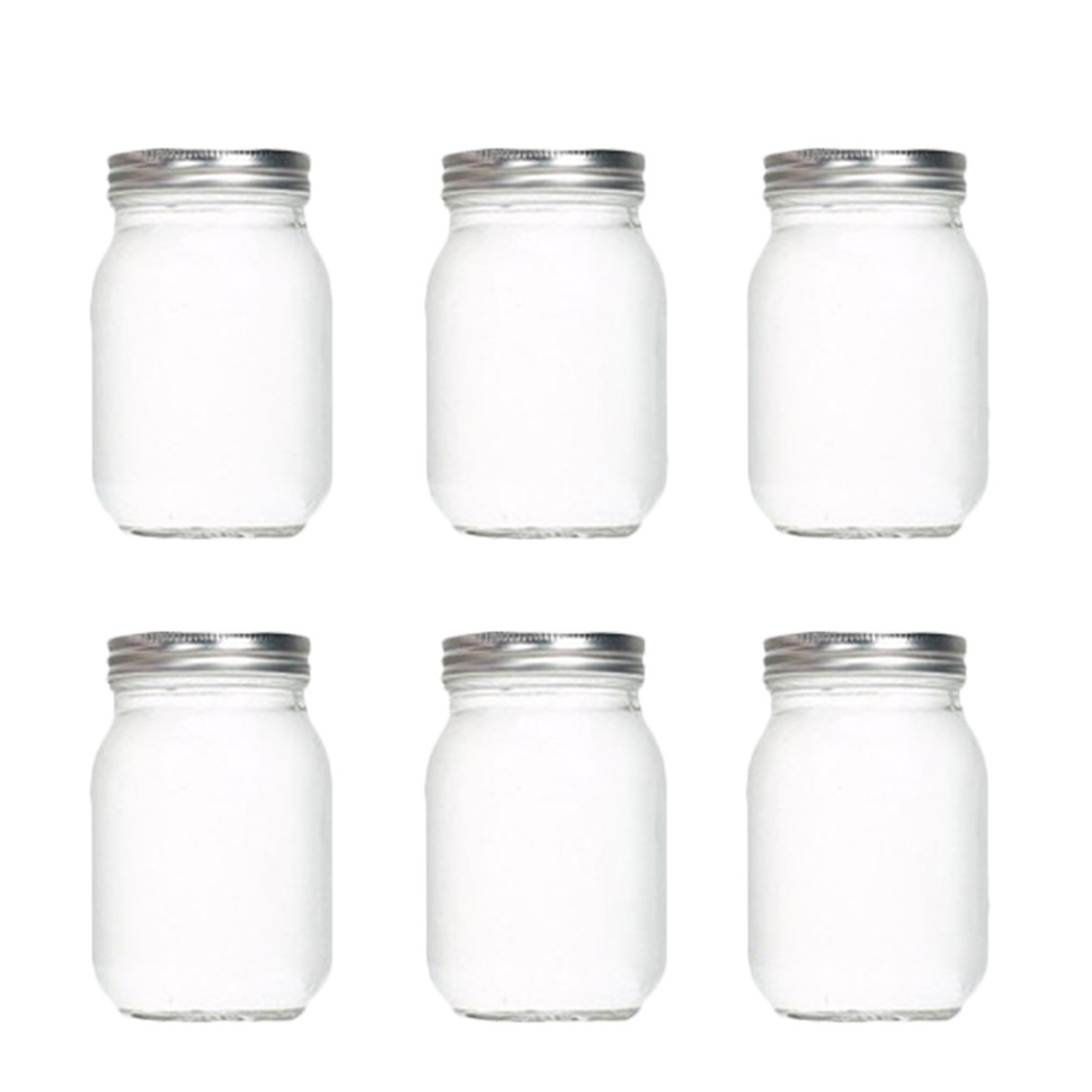 6Pcs Transparent Round Glass J - огляд і ціна Food Storage Airtight