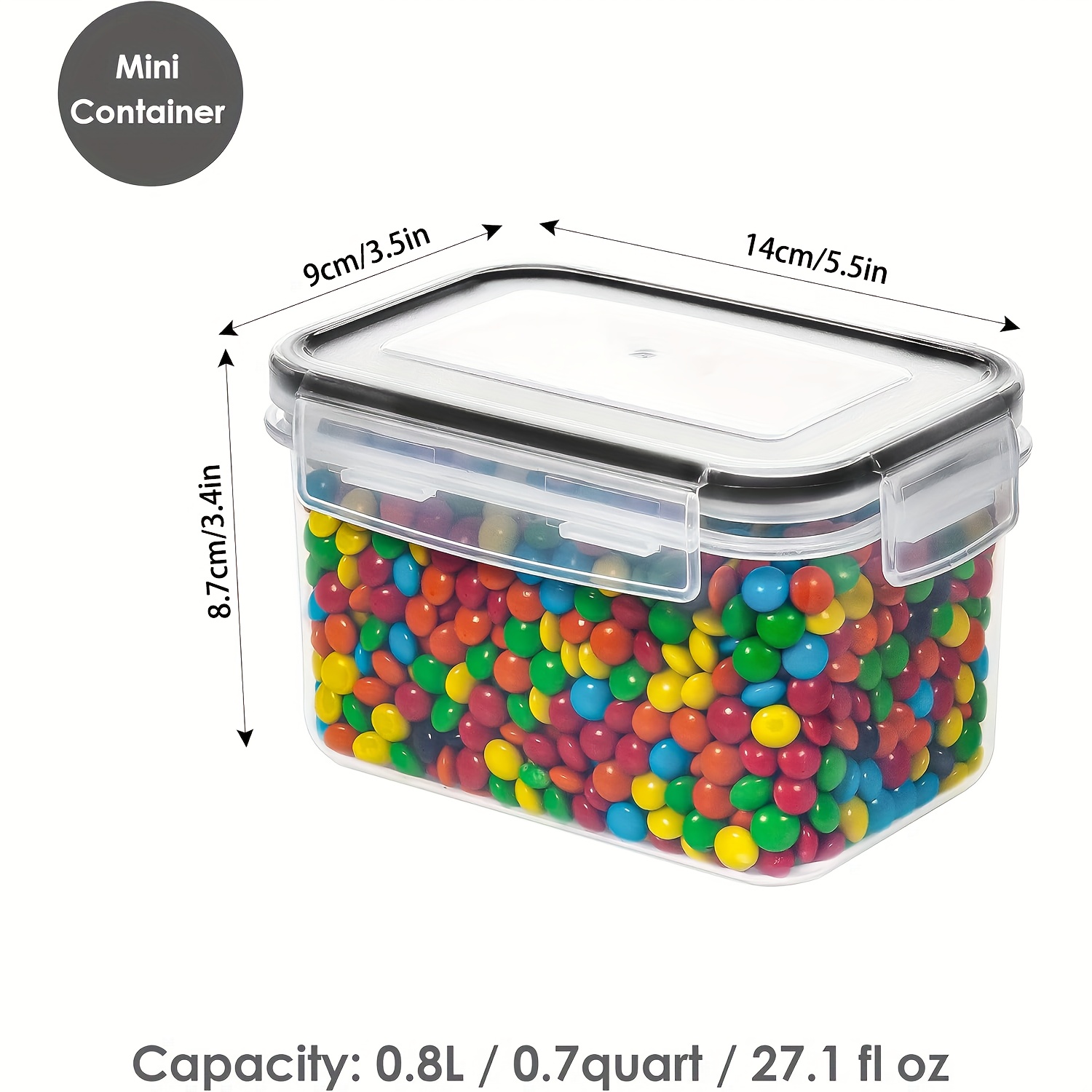 9Pcs Storage Containers 0.8L T - огляд і ціна Food Storage Jar Set