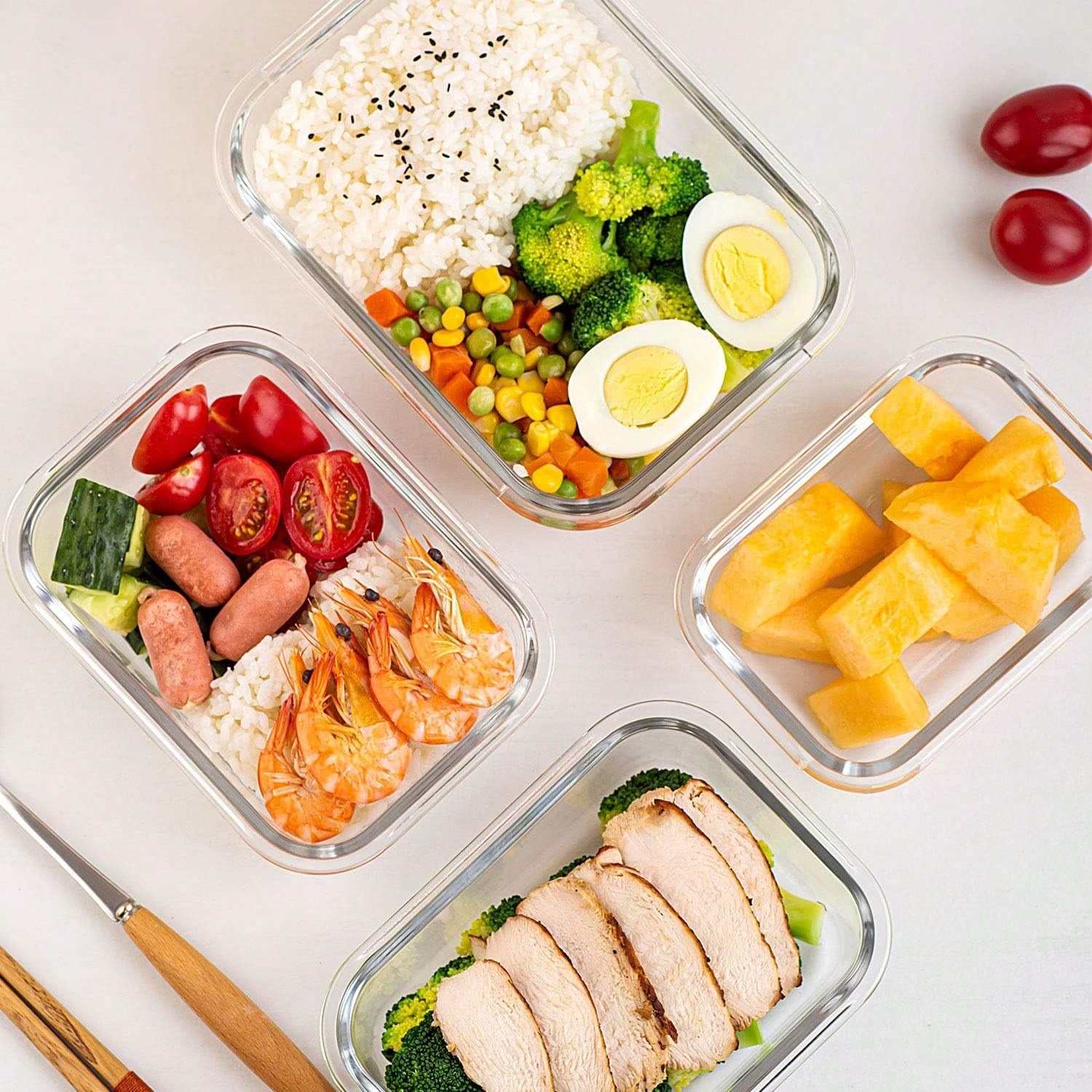 10 Pack Glass Meal Prep Contai - огляд і ціна Food Storage Airtight