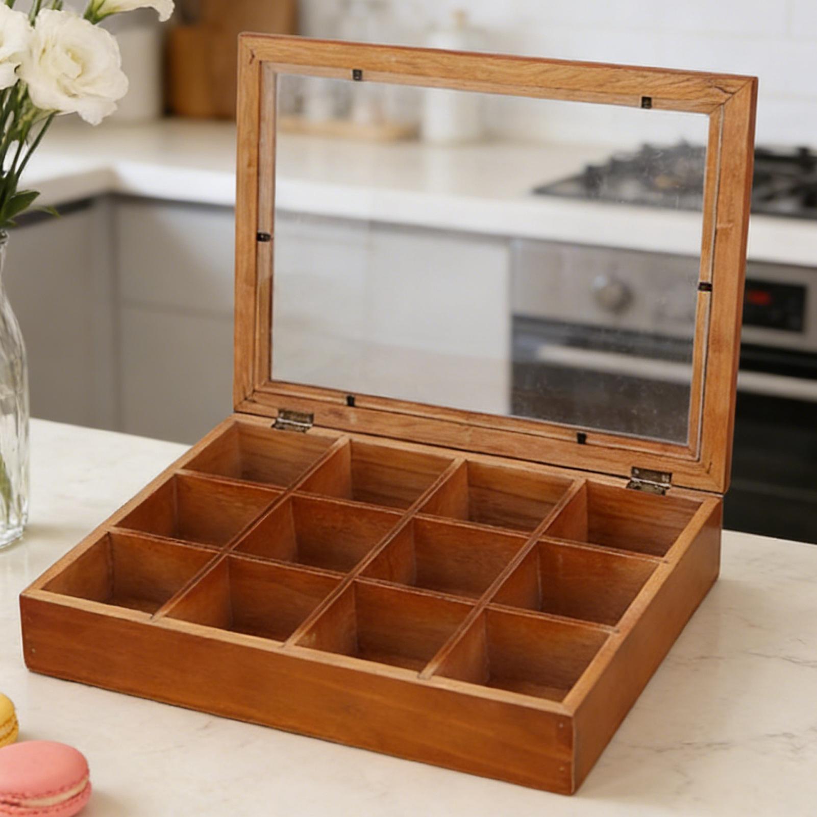 Tea Bag Storage 12-Compartment - огляд і ціна Stackable Pantry Bin