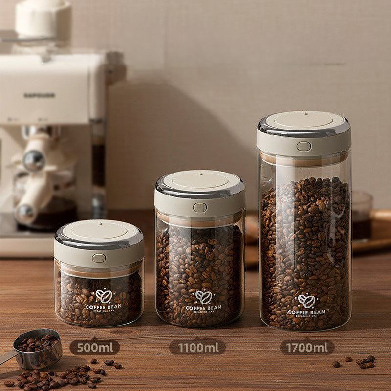 500/1100/1700ml Coffee Beans V - огляд і ціна Food Storage Airtight