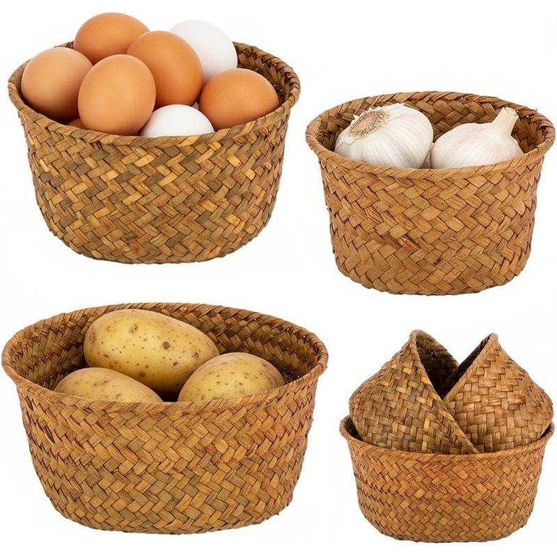 B23B Small Seagrass Woven Stor - огляд і ціна Stackable Pantry Bin