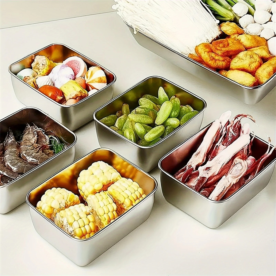 1/3/5pcs Stainless Steel Food  - огляд і ціна Food Storage Quart