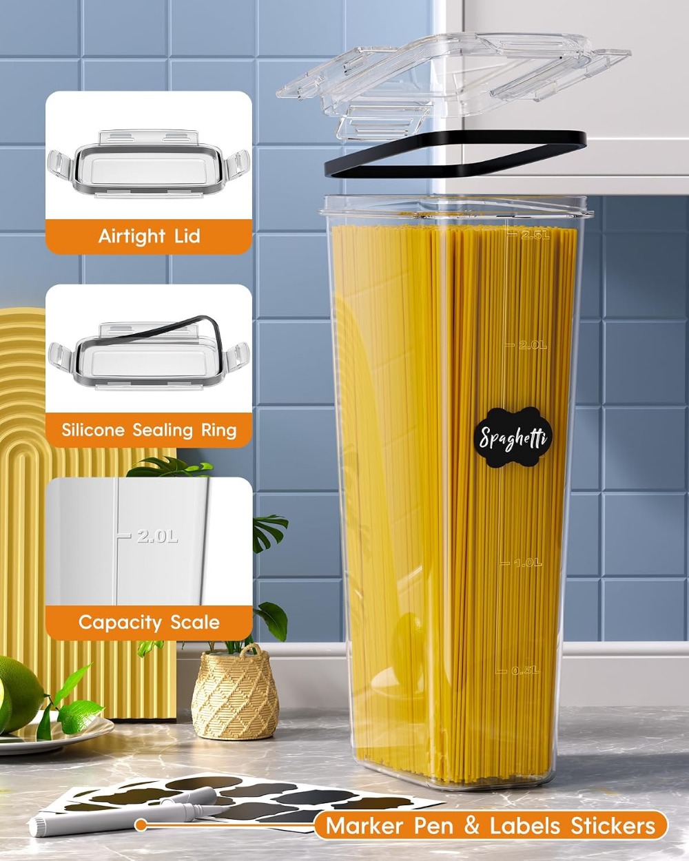 24 PCS Airtight Food Storage C - огляд і ціна Food Storage Airtight