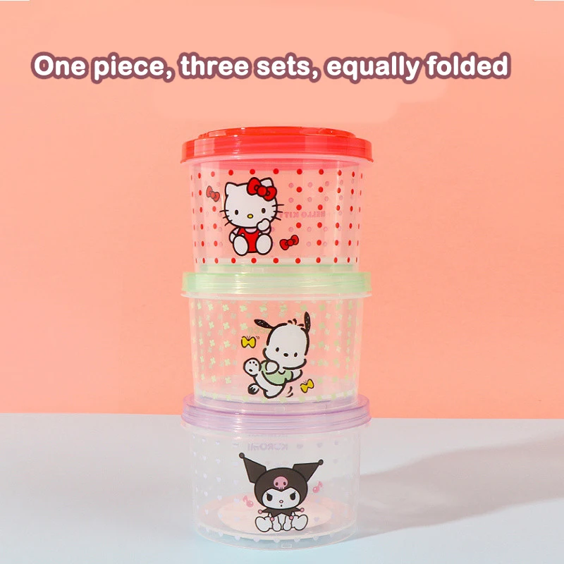 Kitty Bento Box Set 3 Pieces C - огляд і ціна Food Storage Jar Set